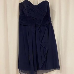 David’s bridal navy dress size 8